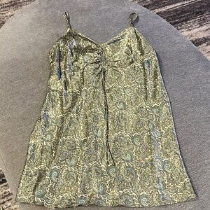 Zara Shiny Paisley Slip Dress